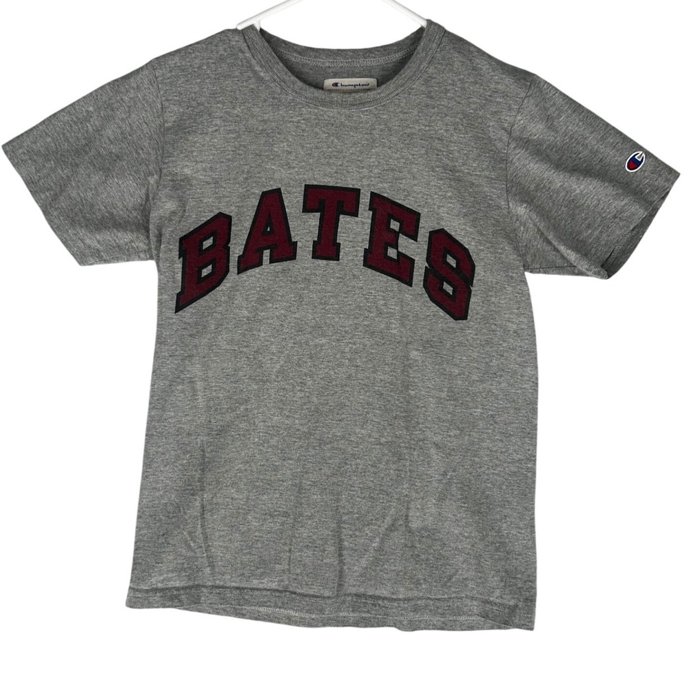 Champion Fieldhouse Gray Short-Sleeved Tee Shirt Bates College Men's Size Small